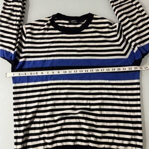 Claiborne Black and White Striped Sweater